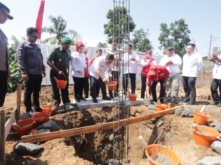 Hasil Sinergi, Pembangunan Markas PMI Lebak Dimulai